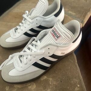 Adidas Classic White and Black Trainers
